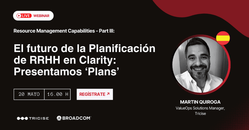 SPANISH Free Webinar: The Future of Workforce Planning in Clarity: Introducing Plans event background