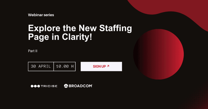 ENGLISH Free Webinar: Explore the New Staffing Page in Clarity! event background