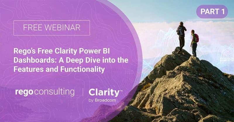 Clarity – Rego’s Free Clarity Power BI Dashboards: A Deep Dive into the Features and Functionality- Part 1 event background