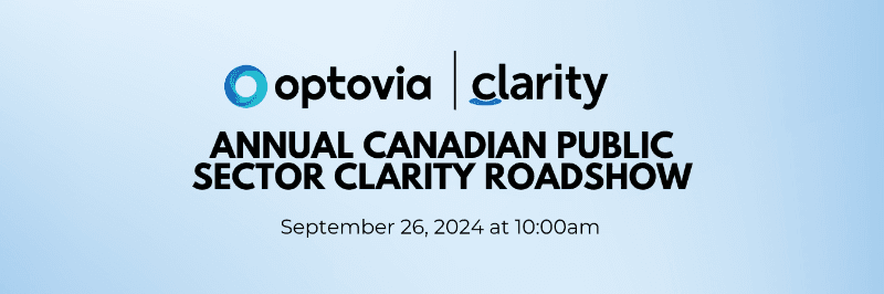 Annual Canadian Public Sector Clarity Roadshow event background