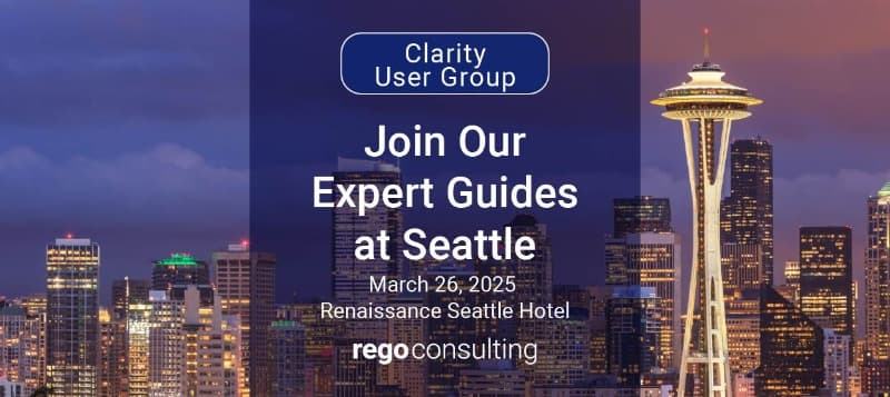 Clarity User Group — Join Us in Seattle event background