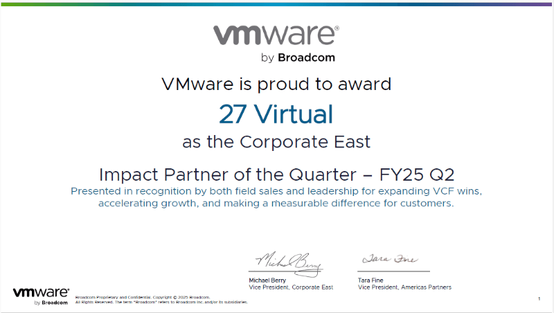 Impact Partner of the Quarter - Corporate East FY 25 Q2